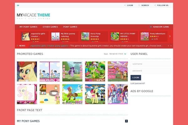 Myarcadetheme theme site design template sample