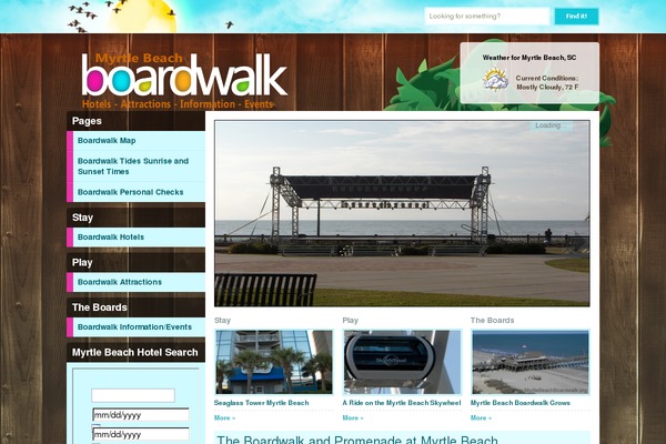 Boardwalk theme site design template sample