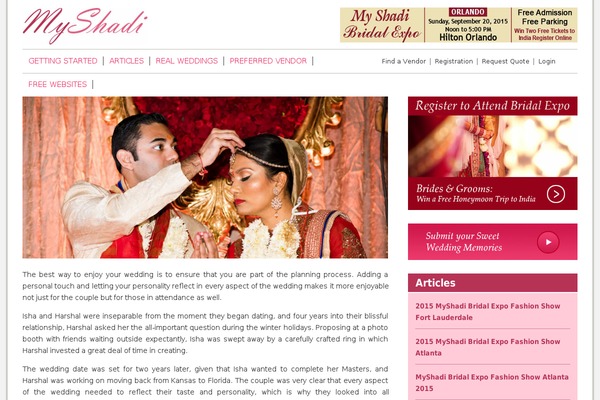 myshadi.com site used Myshadi