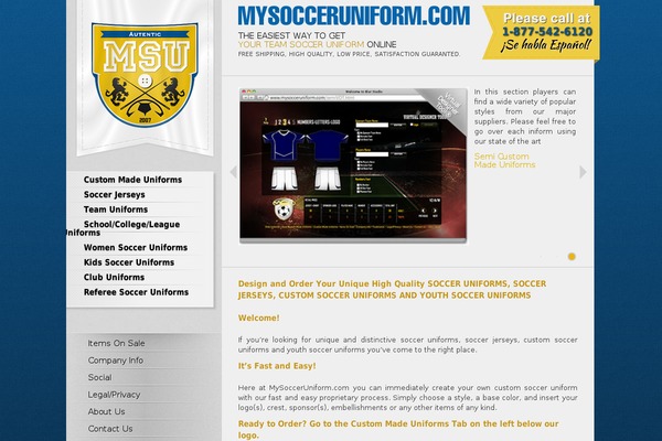 mysocceruniform.com site used Wpsoccer