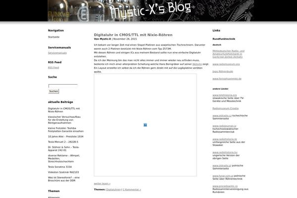 mystic-x.org site used Rockinminimal-3col-1