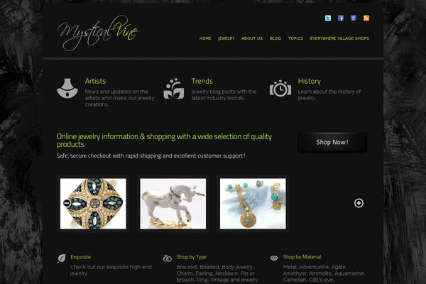 mysticalvine.com site used Catalyst