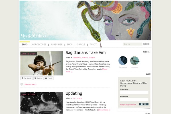 Site using Tarot-by-mystic-medusa plugin