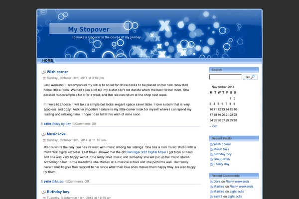 CoolBlue theme site design template sample