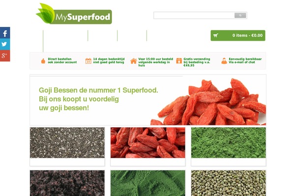 mysuperfood.nl site used Mysuperfood