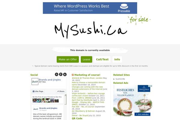 mysushi.ca site used Jinglydp