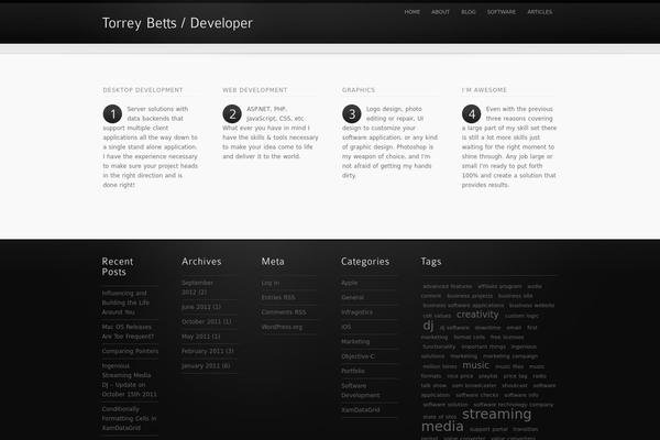 inFocus theme site design template sample