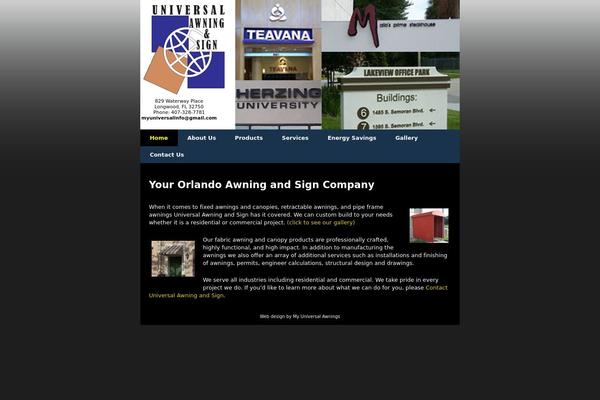 myuniversalawnings.com site used Ua