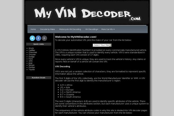 myvindecoder.com site used Mvd
