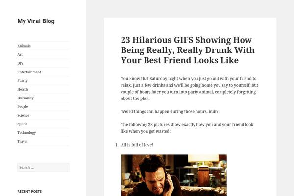 Twenty Fifteen theme site design template sample