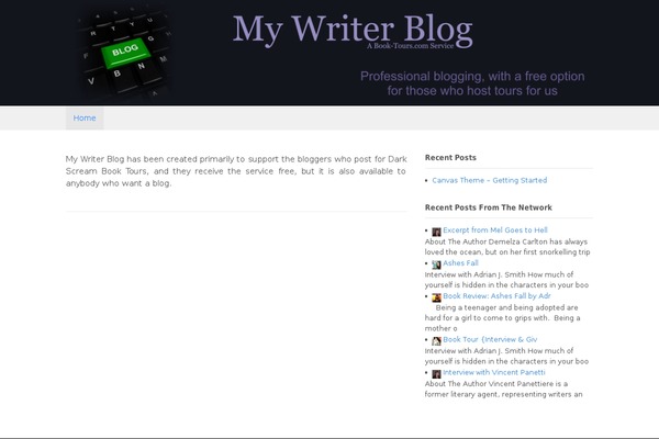 mywriterblog.com site used Woo