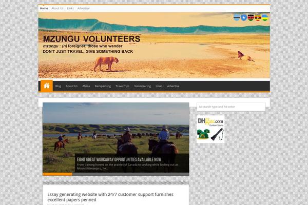 mzunguvolunteers.org site used Mzunguvolunteers