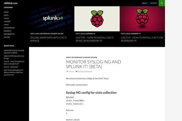 Twenty Fourteen theme site design template sample