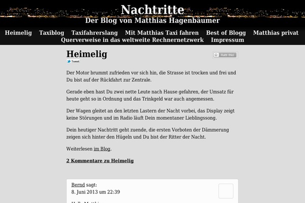 nachtritte.de site used NightSkyLine