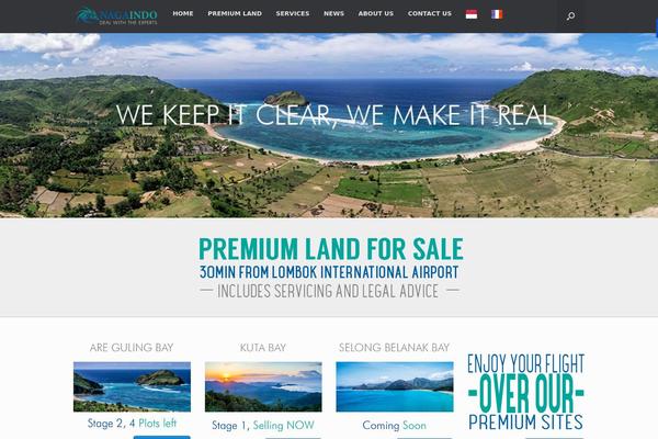 Vantage theme site design template sample