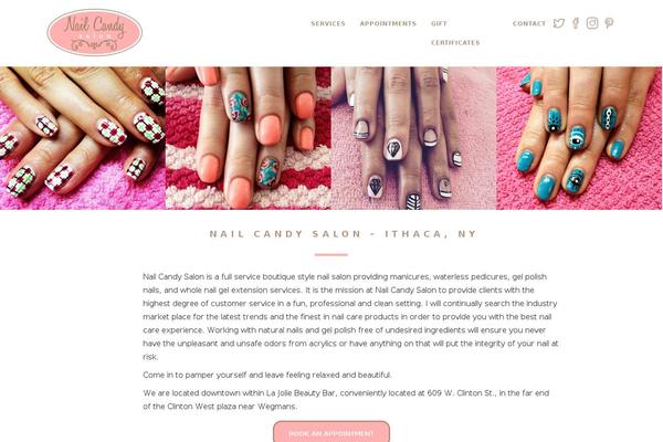 nailcandysalon.com site used Nailcandytheme