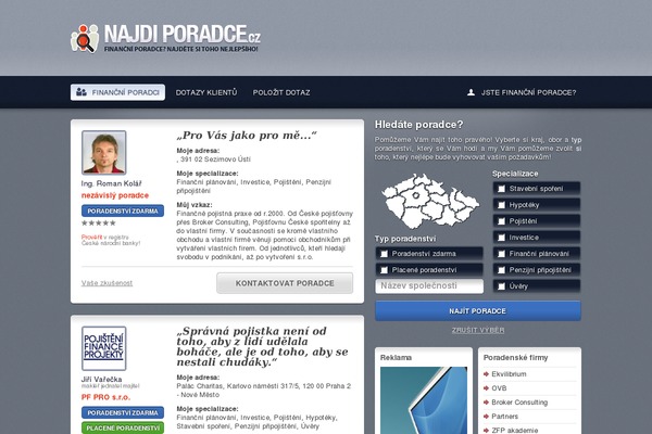 najdi-poradce.cz site used Najdi-poradce.cz