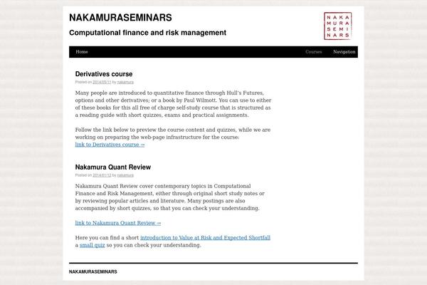 nakamuraseminars.org site used Nstheme