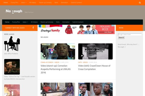 Hueman theme site design template sample