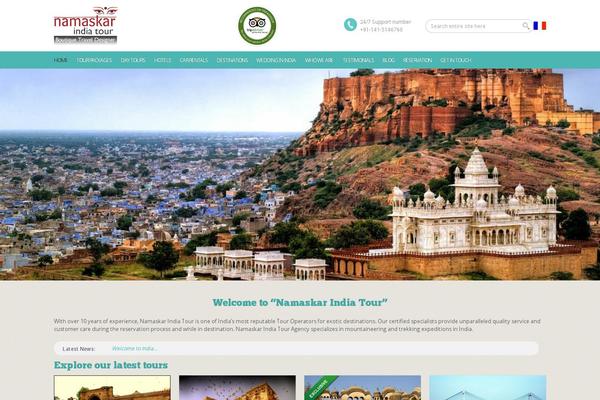 namaskarindiatour.com site used Namaskarindiatour