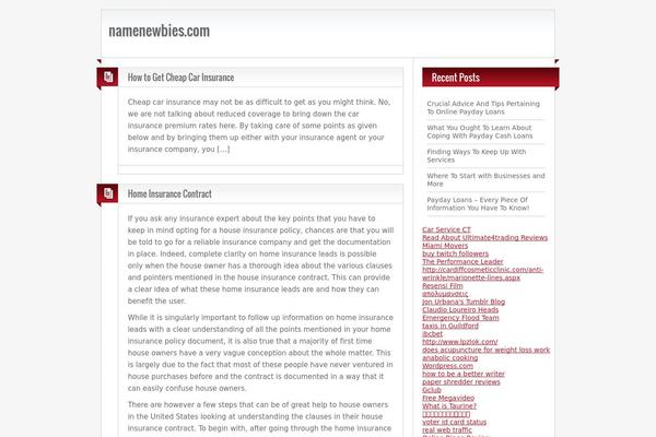 WordPress website example screenshot