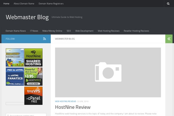 Hueman theme site design template sample