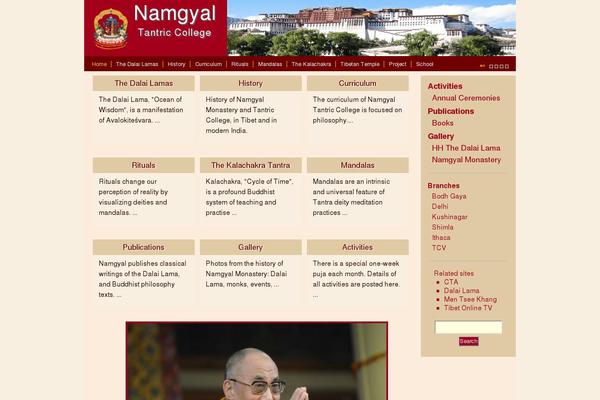 namgyalmonastery.org site used Namgyal