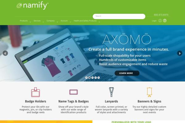 namify.com site used Storefy