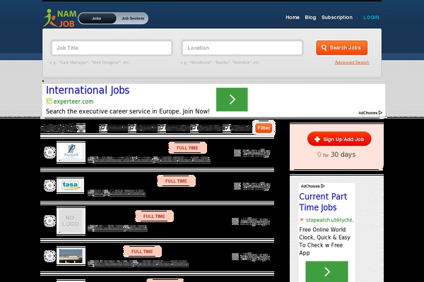 namjob.com site used Jobpress_standard