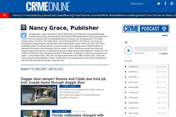 nancygrace.com site used Crimeonline