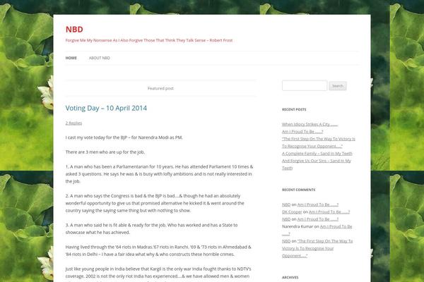 Twenty Twelve theme site design template sample