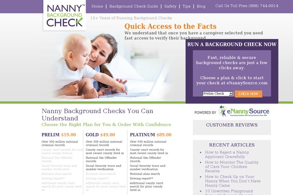 nannybackgroundcheck.com site used Nannybackgroundcheck