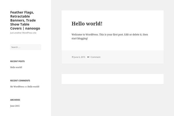 nanoogo.com site used Twenty Fifteen