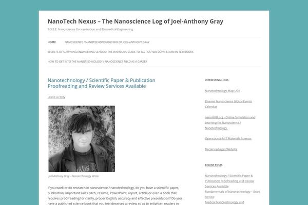 Twenty Twelve theme site design template sample