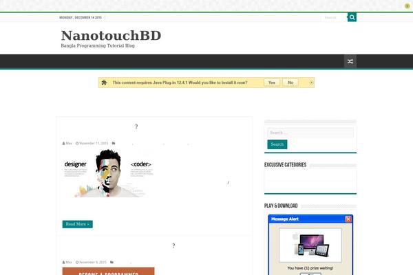 Sahifa theme site design template sample