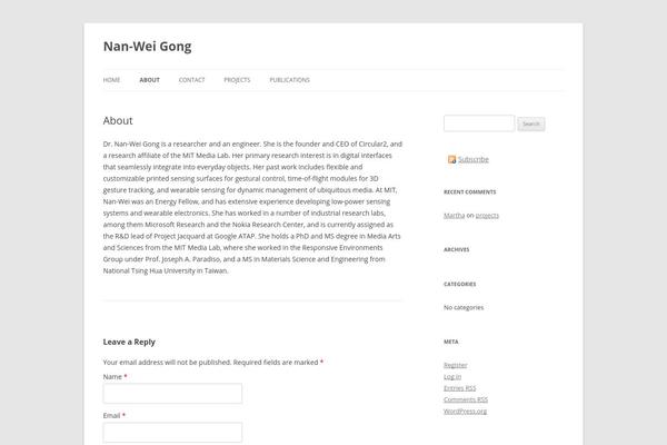 WordPress website example screenshot