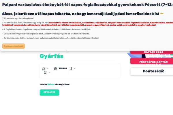 naptarak.com site used Naptarak