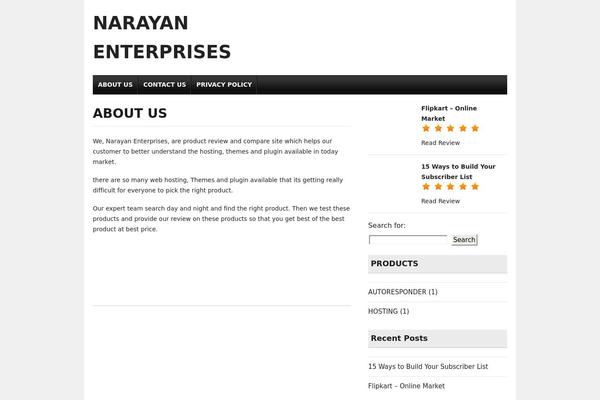 narayanenterprises.com site used Ready Review