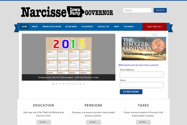 narcisseforgovernor.com site used Nacisse-campaign