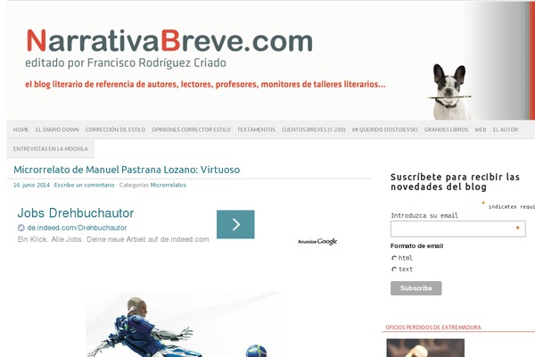 narrativabreve.com site used GeneratePress
