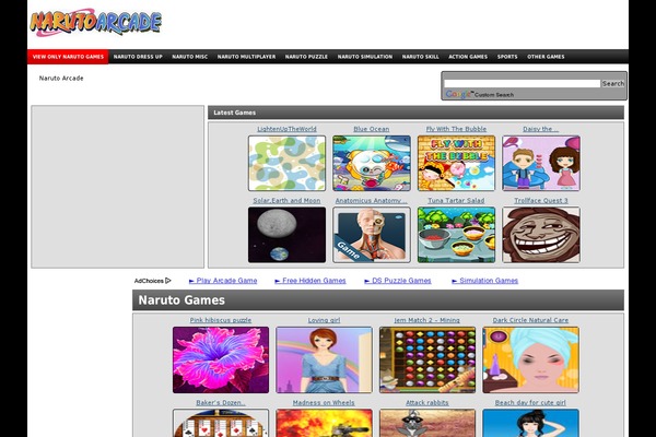narutoarcade.com site used Arcademaster