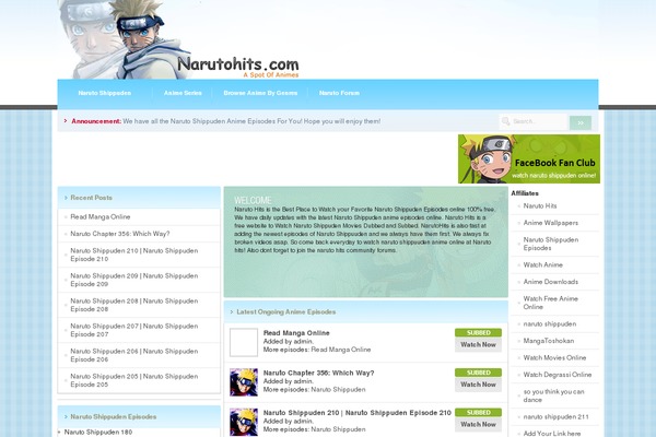 narutohits.com site used Animelimev2