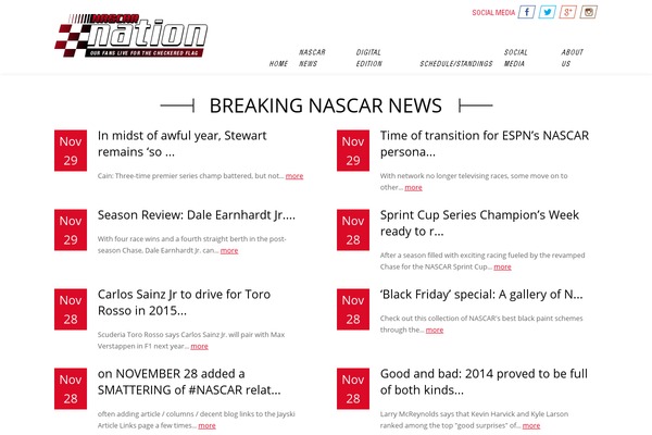 nascarnationmag.com site used One-pager-genesis-master