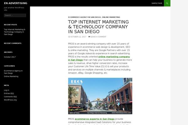 Twenty Fourteen theme site design template sample