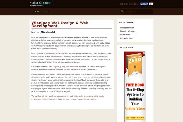 nathangiesbrecht.com site used Zincious