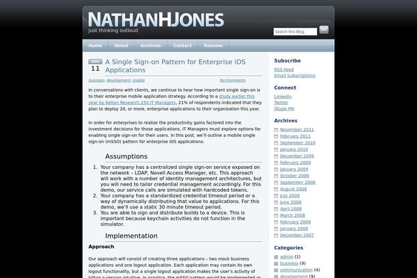 nathanhjones.com site used Glossblog