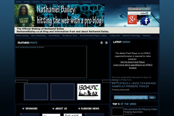 nathanielbailey.co.uk site used Gamezine
