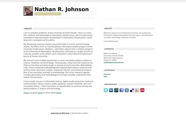 nathanjohnson.us site used Sansserif-racer