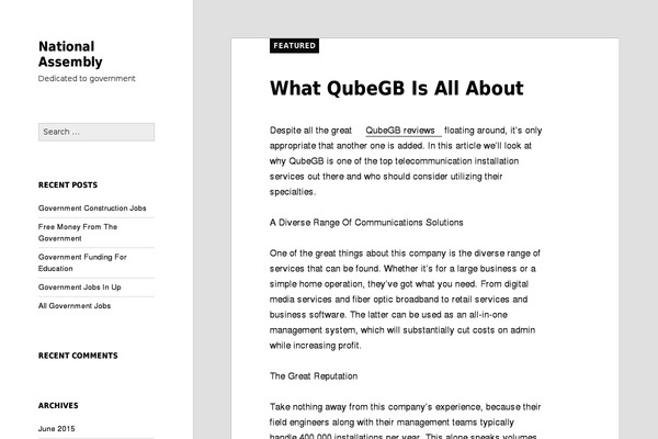 Twenty Fifteen theme site design template sample