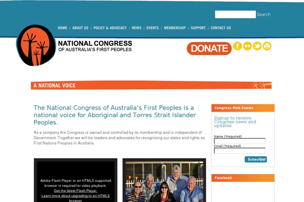 nationalcongress.com.au site used Congress